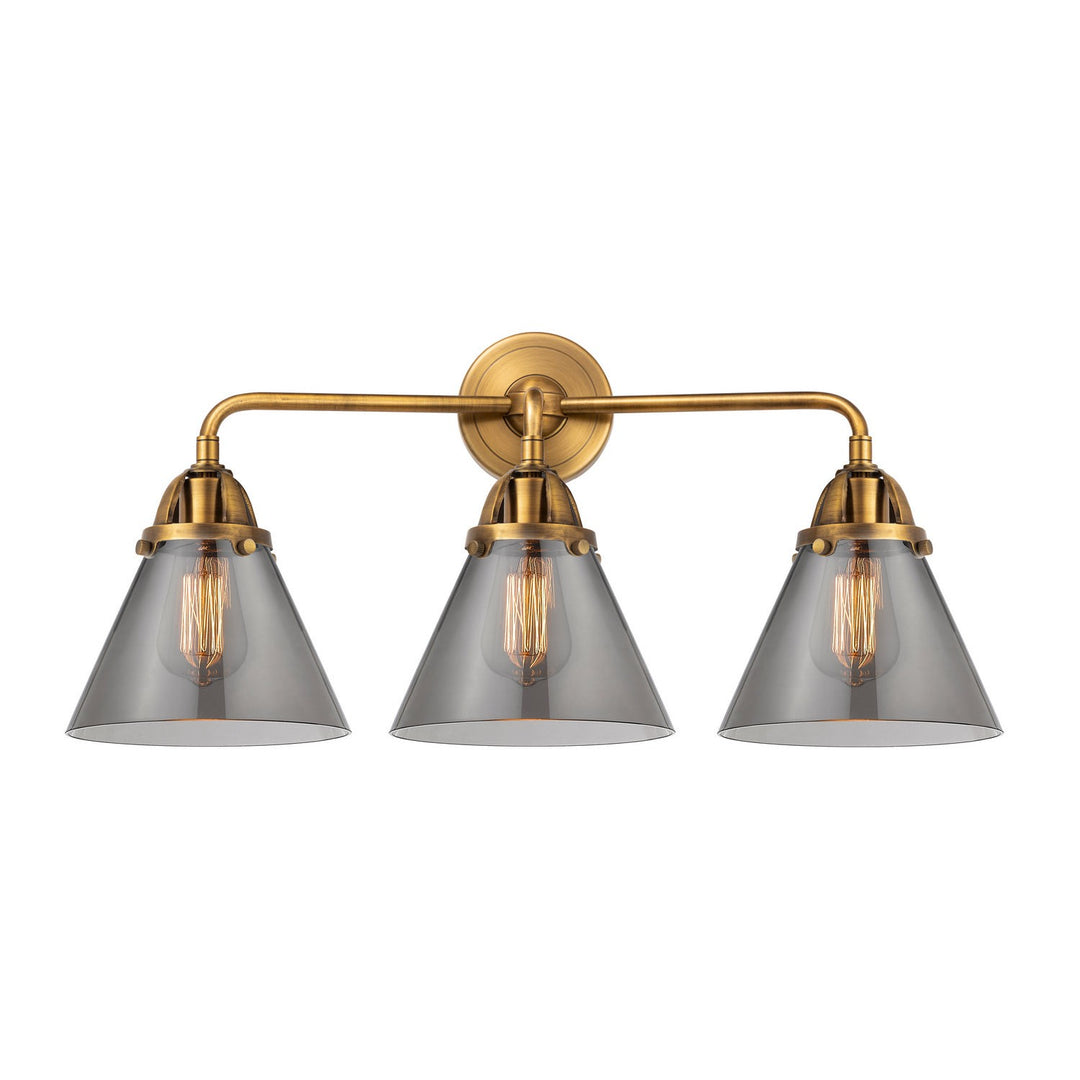Innovations Nouveau 2 288-3W-BB-G43 Bath Vanity Light 26 in. wide - Brushed Brass