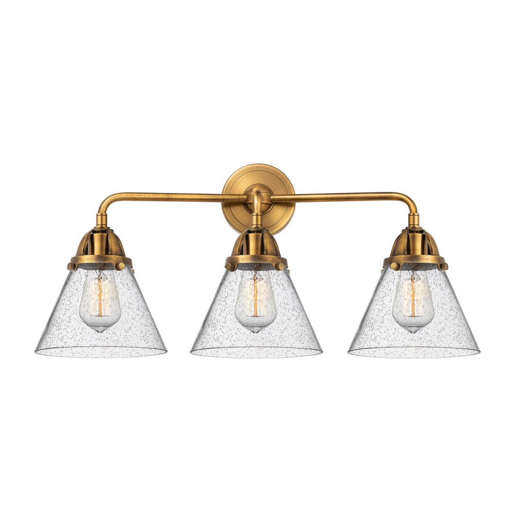 Innovations Nouveau 2 288-3W-BB-G44 Bath Vanity Light 26 in. wide - Brushed Brass