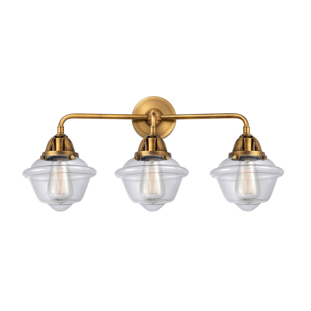 Innovations Nouveau 2 288-3W-BB-G532 Bath Vanity Light 26 in. wide - Brushed Brass