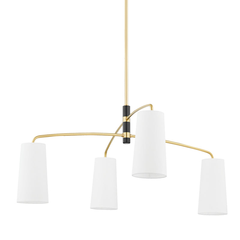 Mitzi Evelyn H612804-AGB/SBK Chandelier Light - Aged Brass/Soft Black