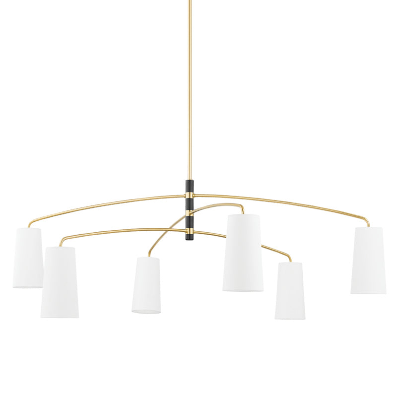 Mitzi Evelyn H612806-AGB/SBK Chandelier Light - Aged Brass/Soft Black