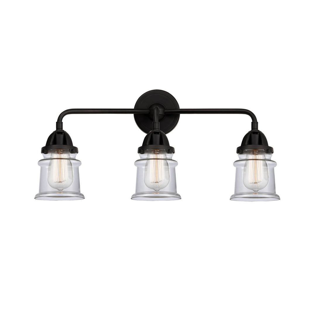 Innovations Nouveau 2 288-3W-BK-G182S Bath Vanity Light 24 in. wide - Matte Black