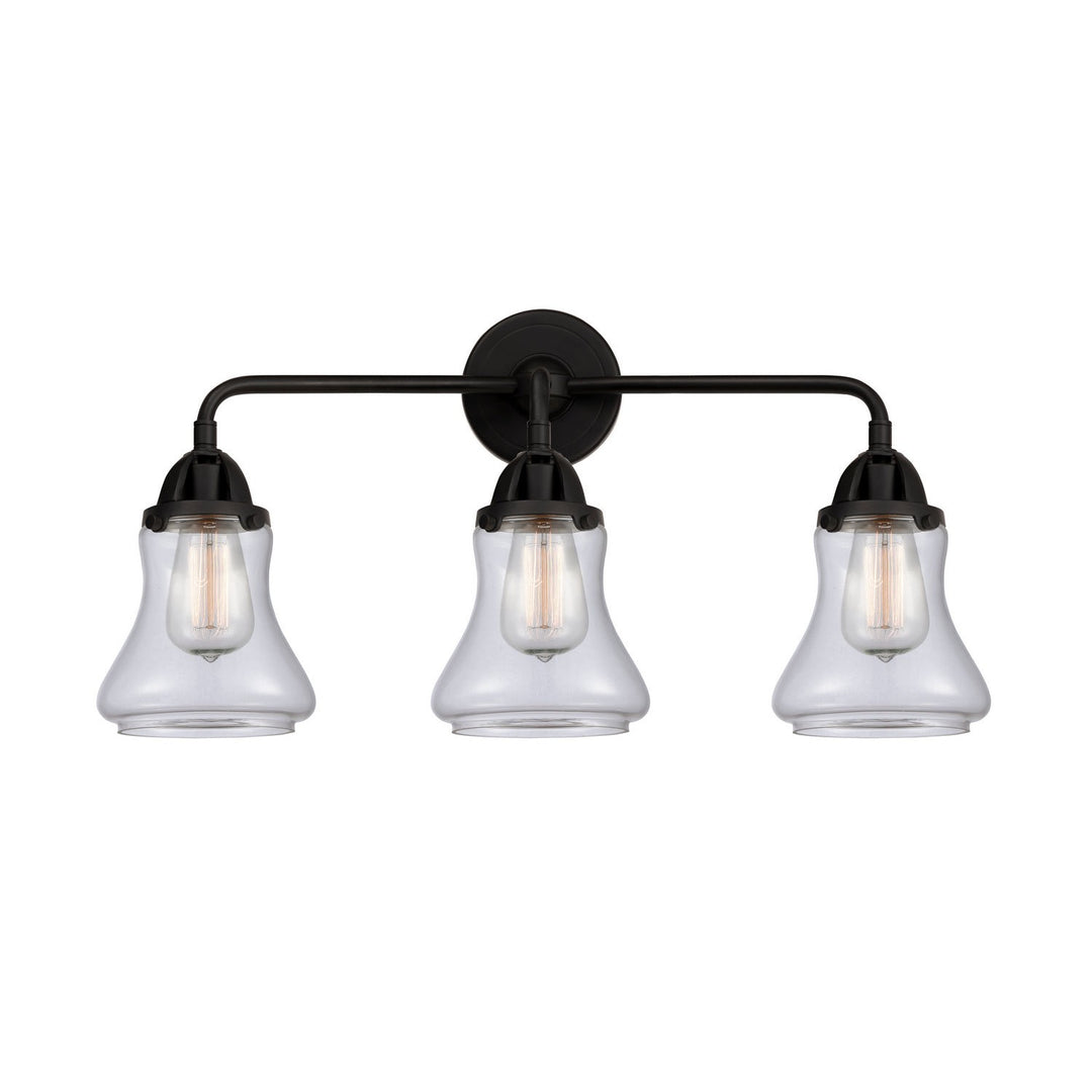 Innovations Nouveau 2 288-3W-BK-G192 Bath Vanity Light 24 in. wide - Matte Black