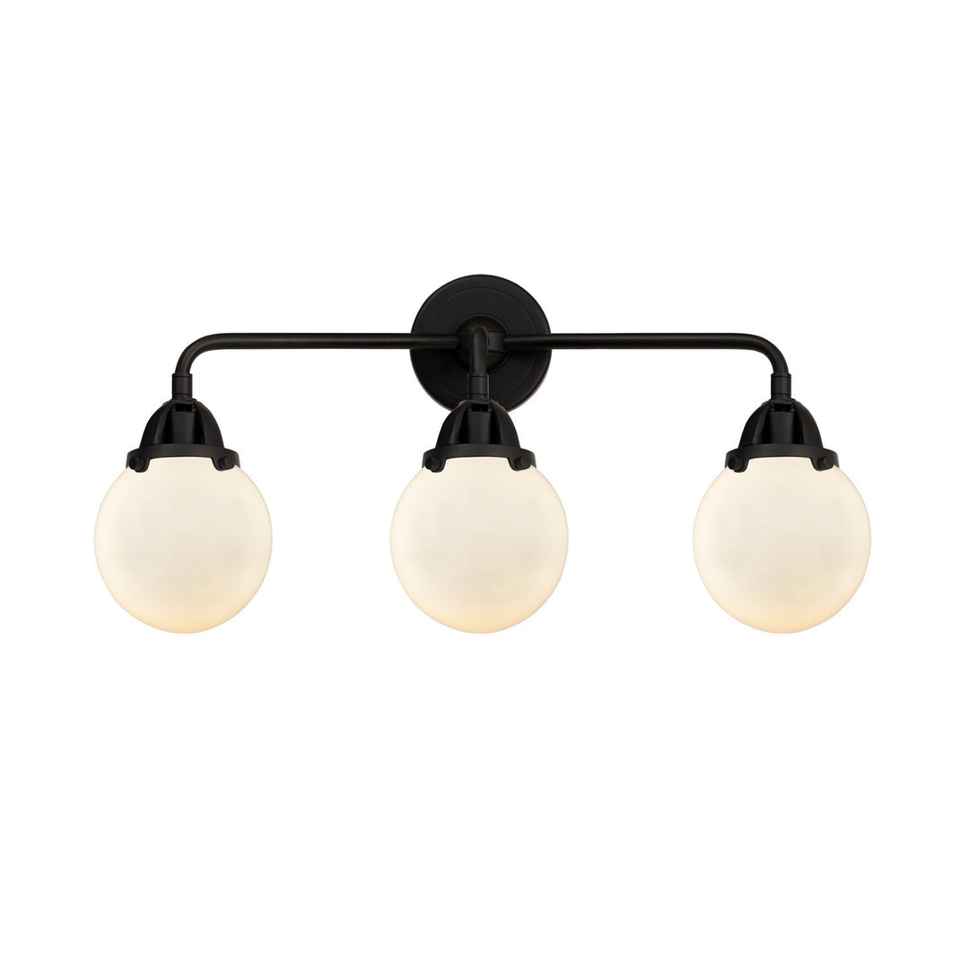Innovations Nouveau 2 288-3W-BK-G201-6 Bath Vanity Light 24 in. wide - Matte Black