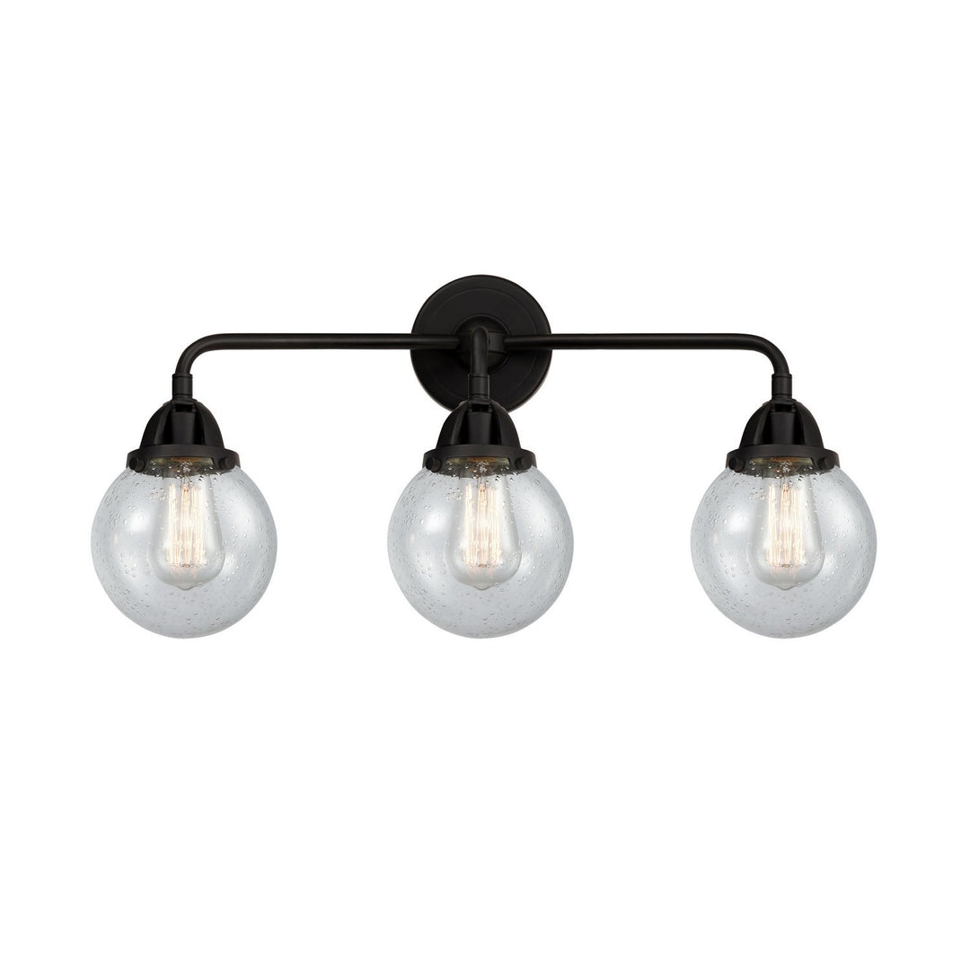Innovations Nouveau 2 288-3W-BK-G204-6-LED Bath Vanity Light 24 in. wide - Matte Black