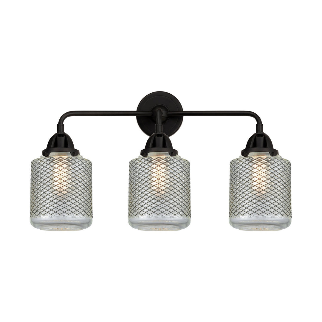 Innovations Nouveau 2 288-3W-BK-G262 Bath Vanity Light 24 in. wide - Matte Black