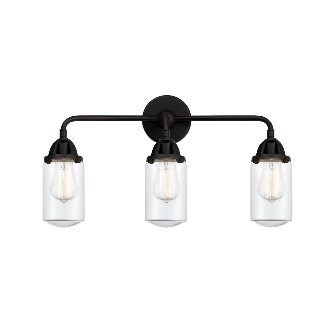 Innovations Nouveau 2 288-3W-BK-G312 Bath Vanity Light 23 in. wide - Matte Black