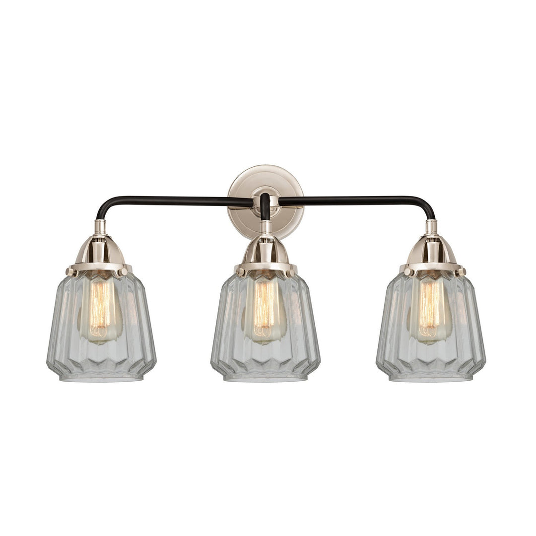 Innovations Nouveau 2 288-3W-BPN-G142-LED Bath Vanity Light 24 in. wide - Black Polished Nickel