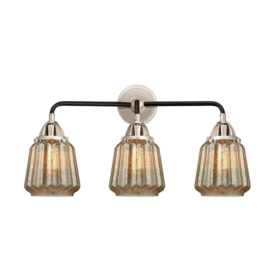 Innovations Nouveau 2 288-3W-BPN-G146-LED Bath Vanity Light 24 in. wide - Black Polished Nickel