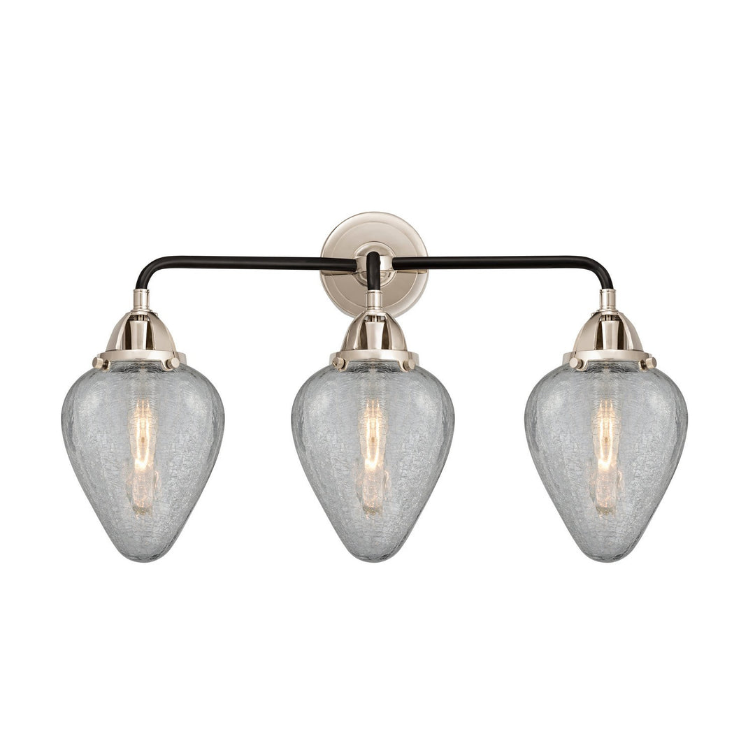 Innovations Nouveau 2 288-3W-BPN-G165 Bath Vanity Light 25 in. wide - Black Polished Nickel