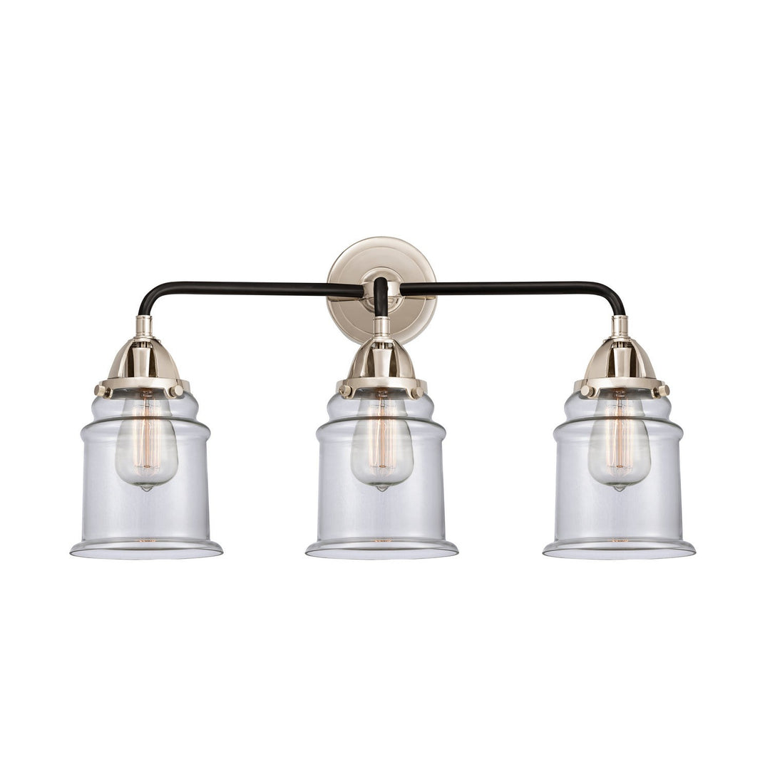 Innovations Nouveau 2 288-3W-BPN-G182 Bath Vanity Light 24 in. wide - Black Polished Nickel