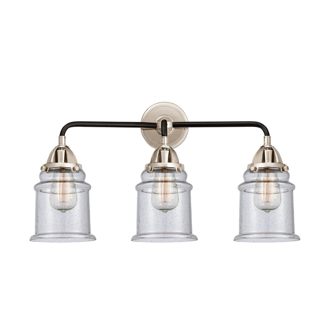 Innovations Nouveau 2 288-3W-BPN-G184 Bath Vanity Light 24 in. wide - Black Polished Nickel