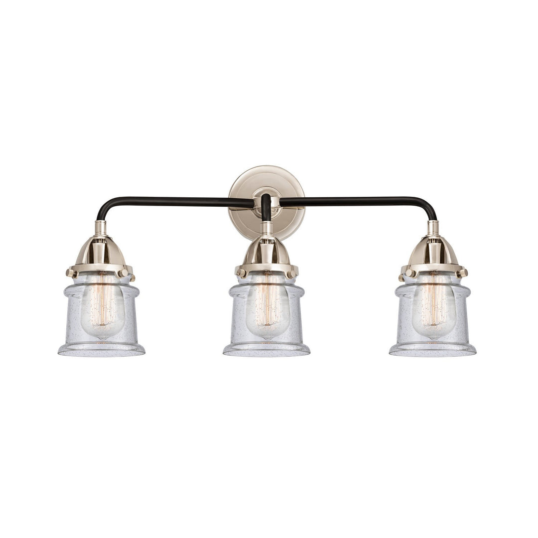 Innovations Nouveau 2 288-3W-BPN-G184S Bath Vanity Light 24 in. wide - Black Polished Nickel