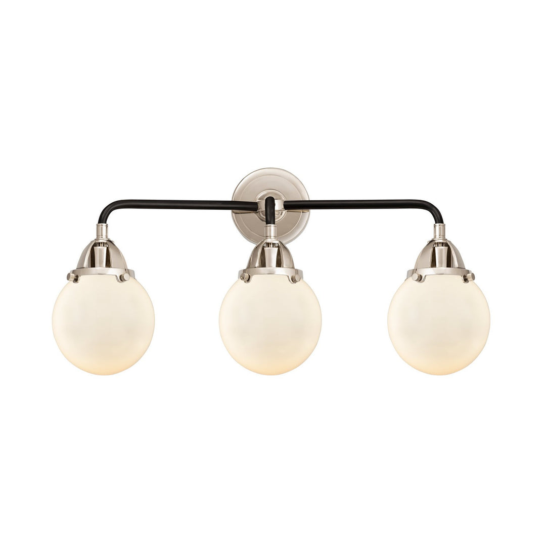 Innovations Nouveau 2 288-3W-BPN-G201-6 Bath Vanity Light 24 in. wide - Black Polished Nickel