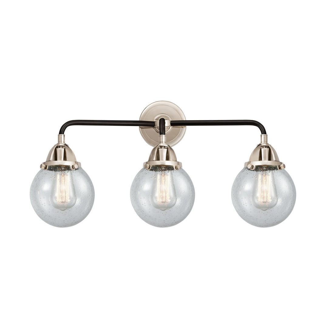 Innovations Nouveau 2 288-3W-BPN-G204-6 Bath Vanity Light 24 in. wide - Black Polished Nickel