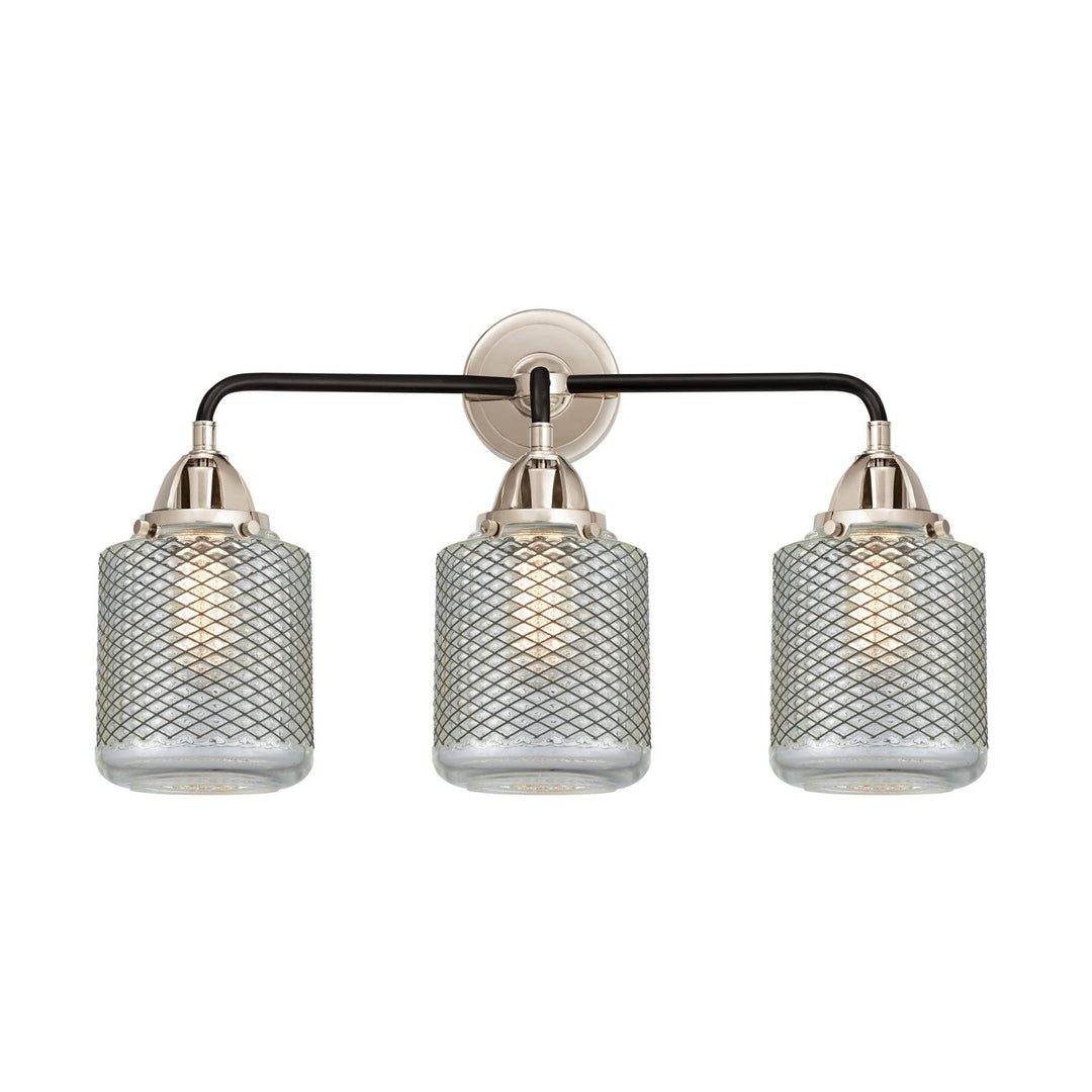 Innovations Nouveau 2 288-3W-BPN-G262 Bath Vanity Light 24 in. wide - Black Polished Nickel