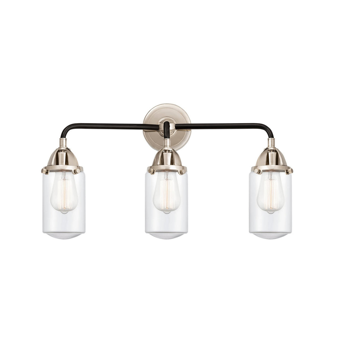 Innovations Nouveau 2 288-3W-BPN-G312 Bath Vanity Light 23 in. wide - Black Polished Nickel