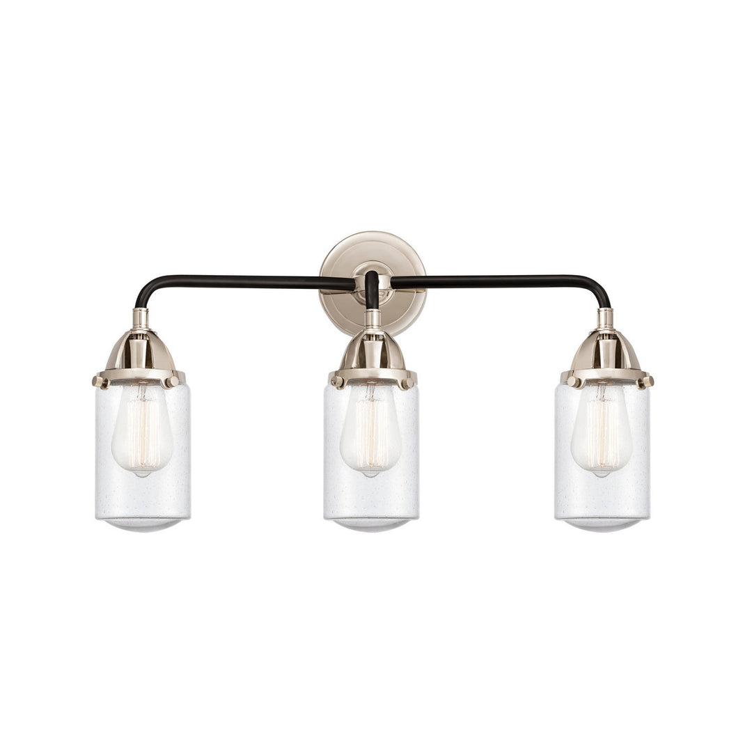 Innovations Nouveau 2 288-3W-BPN-G314 Bath Vanity Light 23 in. wide - Black Polished Nickel