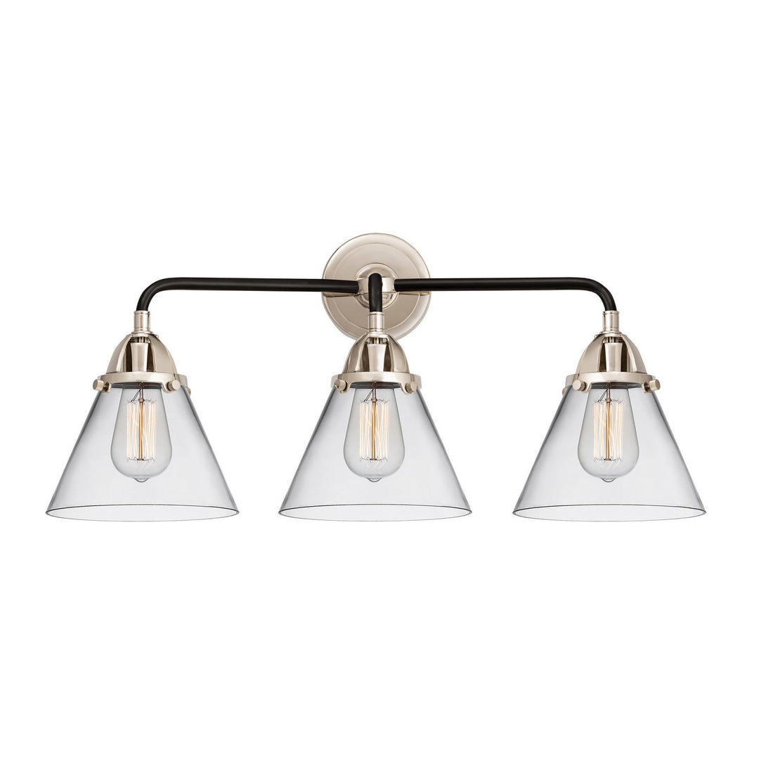 Innovations Nouveau 2 288-3W-BPN-G42 Bath Vanity Light 26 in. wide - Black Polished Nickel