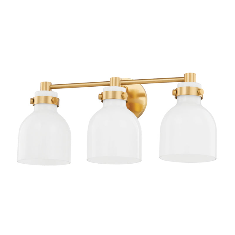 Mitzi Elli H649303-AGB Bath Vanity Light 21 in. wide - Aged Brass