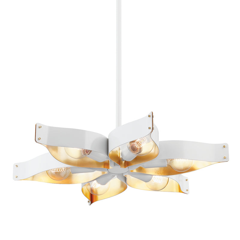 Mitzi Nala H658806-SWH/GL Chandelier Light - Soft White/Gold Leaf