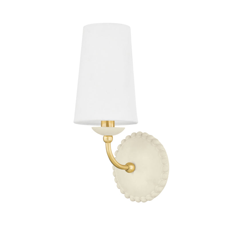 Mitzi Rhea H663101-AGB/CAI Wall Sconce Light - Aged Brass/Ceramic Antique Ivory