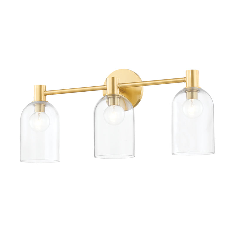 Mitzi Paisley H678303-AGB Bath Vanity Light 22 in. wide - Aged Brass