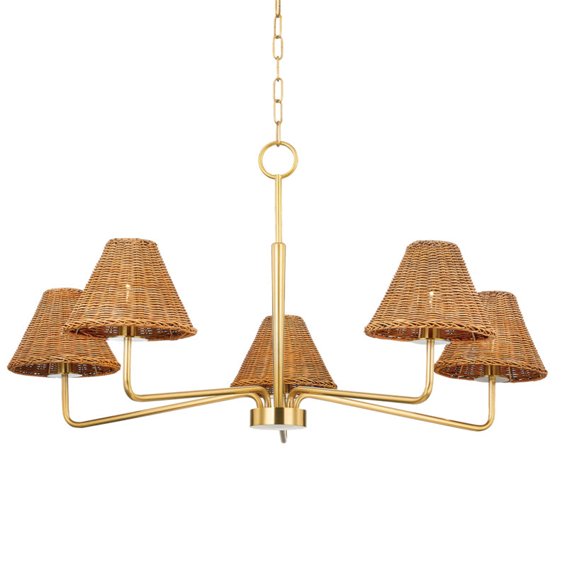 Mitzi Issa H704805-AGB Chandelier Light - Aged Brass