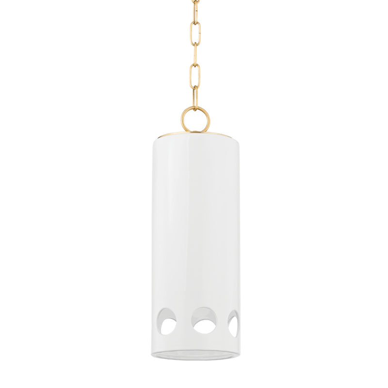 Mitzi Jean H705701-AGB/CGW Pendant Light - Aged Brass/Ceramic Gloss White