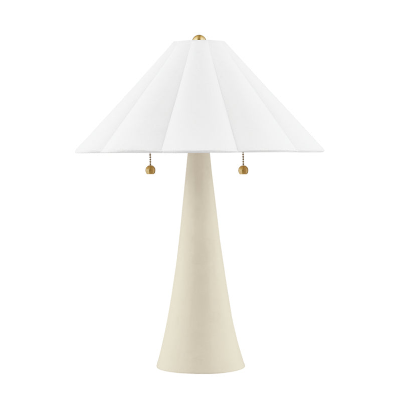 Mitzi Lighting HL676202-AGB/CAI  Alana Lamp Aged Brass/Ceramic Antique Ivory