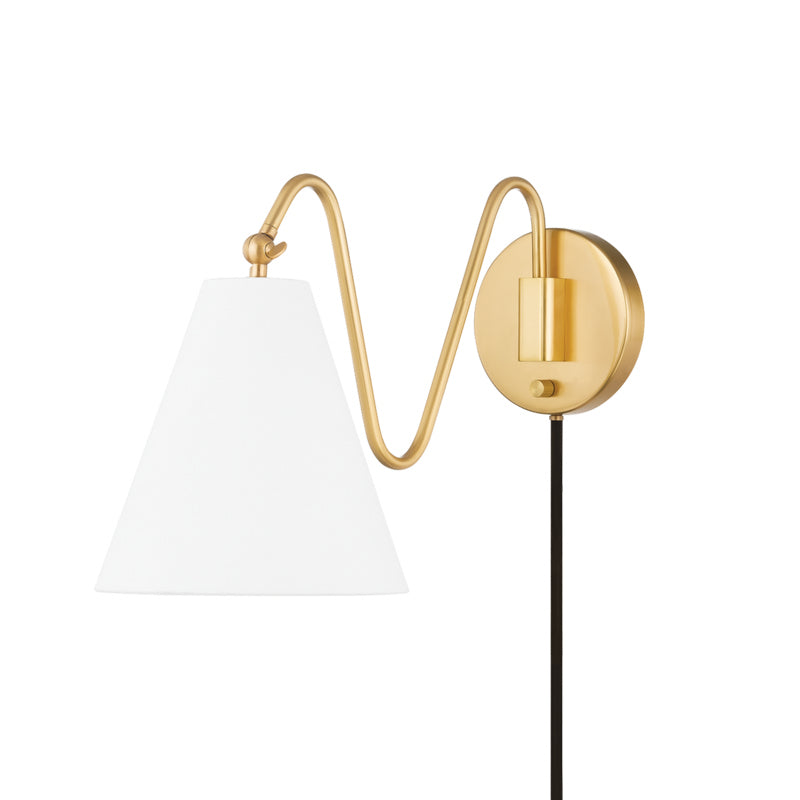 Mitzi Lighting HL699101-AGB  Onda Lamp Aged Brass