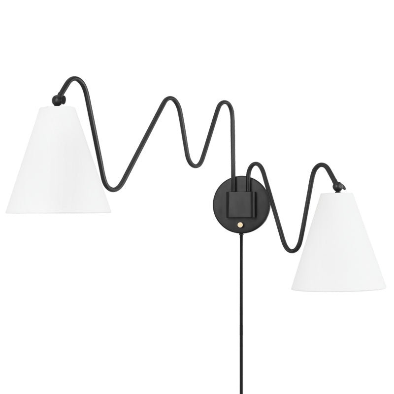 Mitzi Lighting HL699102-SBK Modern Onda Lamp Soft Black