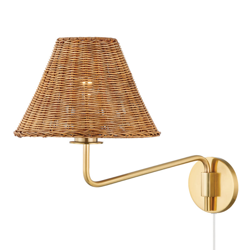 Mitzi Issa HL704201-AGB Wall Sconce Light - Aged Brass