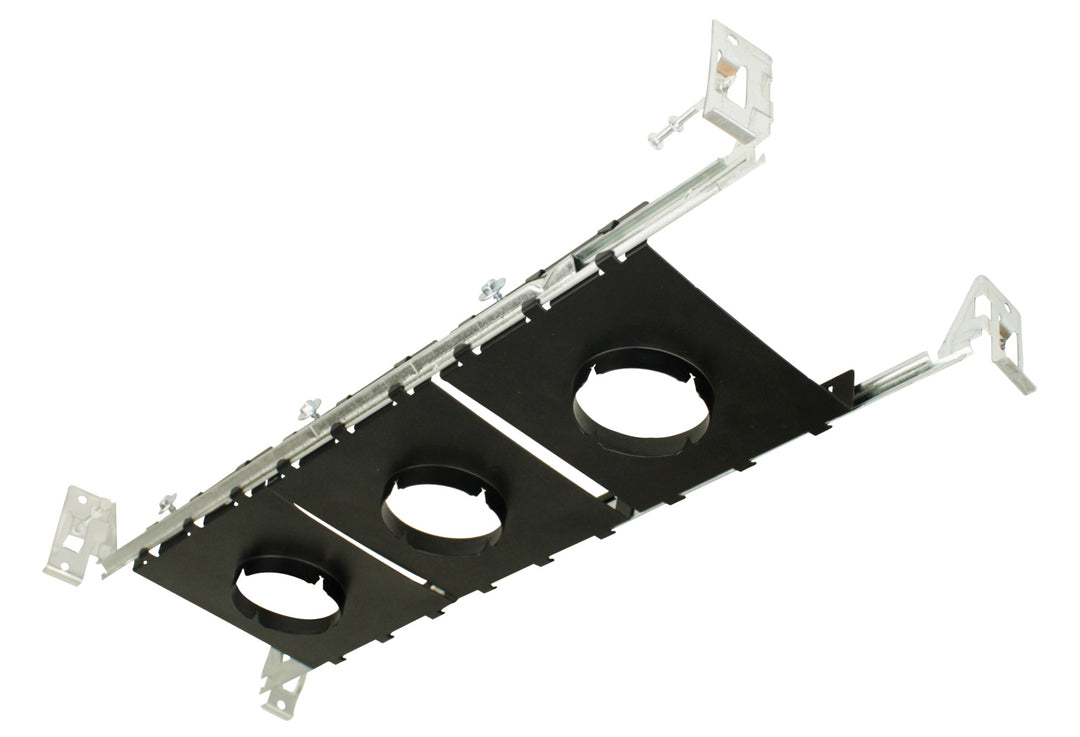 Elco Lighting E2LF1-M3  New Construction Multiple Frame For Teak Recessed Recessed Light Black