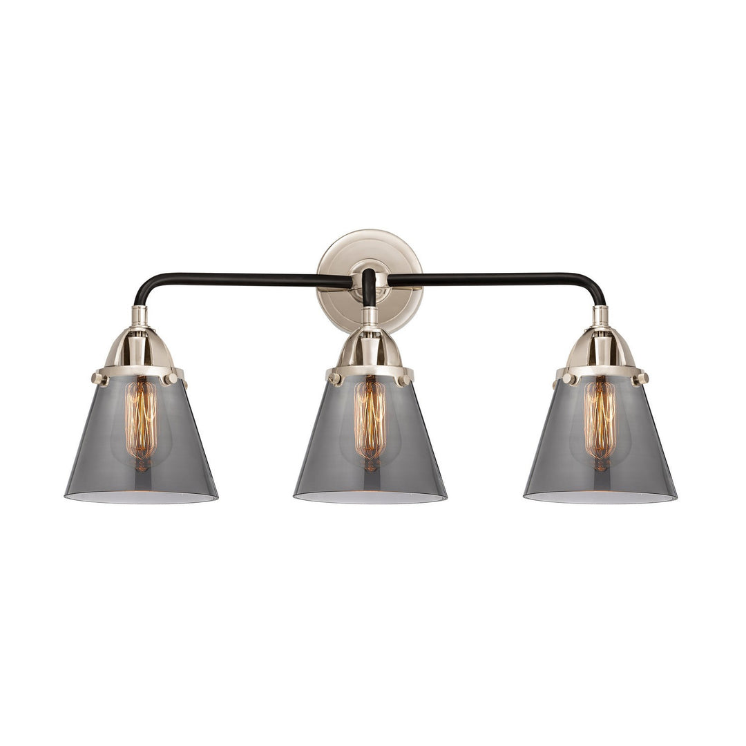 Innovations Nouveau 2 288-3W-BPN-G63 Bath Vanity Light 25 in. wide - Black Polished Nickel