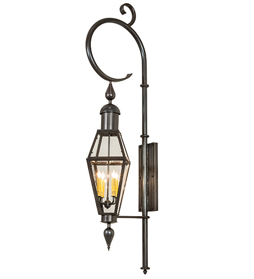 Meyda Tiffany Lighting 125505 August Four Light Wall Sconce Outdoor Bronze / Dark