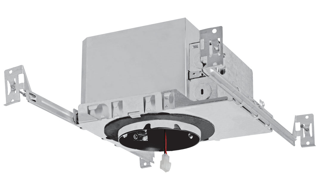 Elco Lighting E4TL08ICASD  Trimless New Construction Ic Airtight Housing W/Driver Recessed Light Pewter, Nickel, Silver