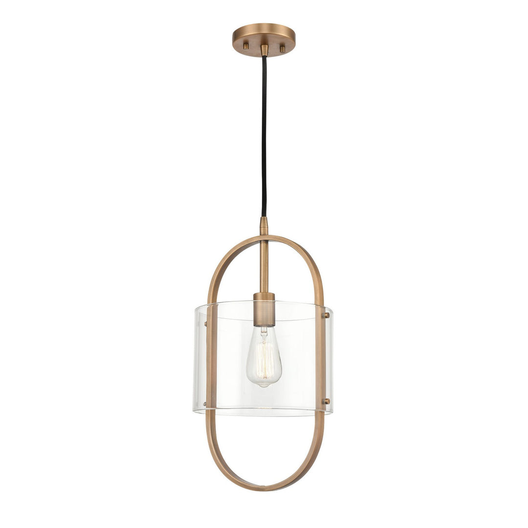 Innovations Pelham 371-1P-BB-CL-LED Pendant Light - Brushed Brass