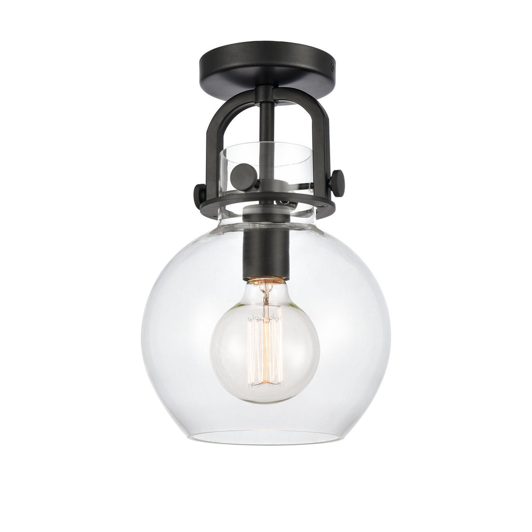 Innovations Newton 410-1F-BK-8CL-LED Ceiling Light - Matte Black