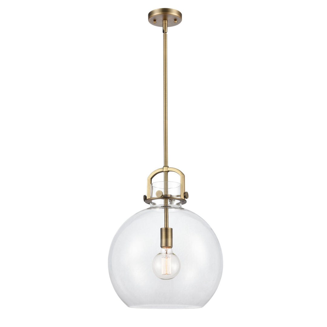 Innovations Newton 410-1S-BB-14CL-LED Pendant Light - Brushed Brass