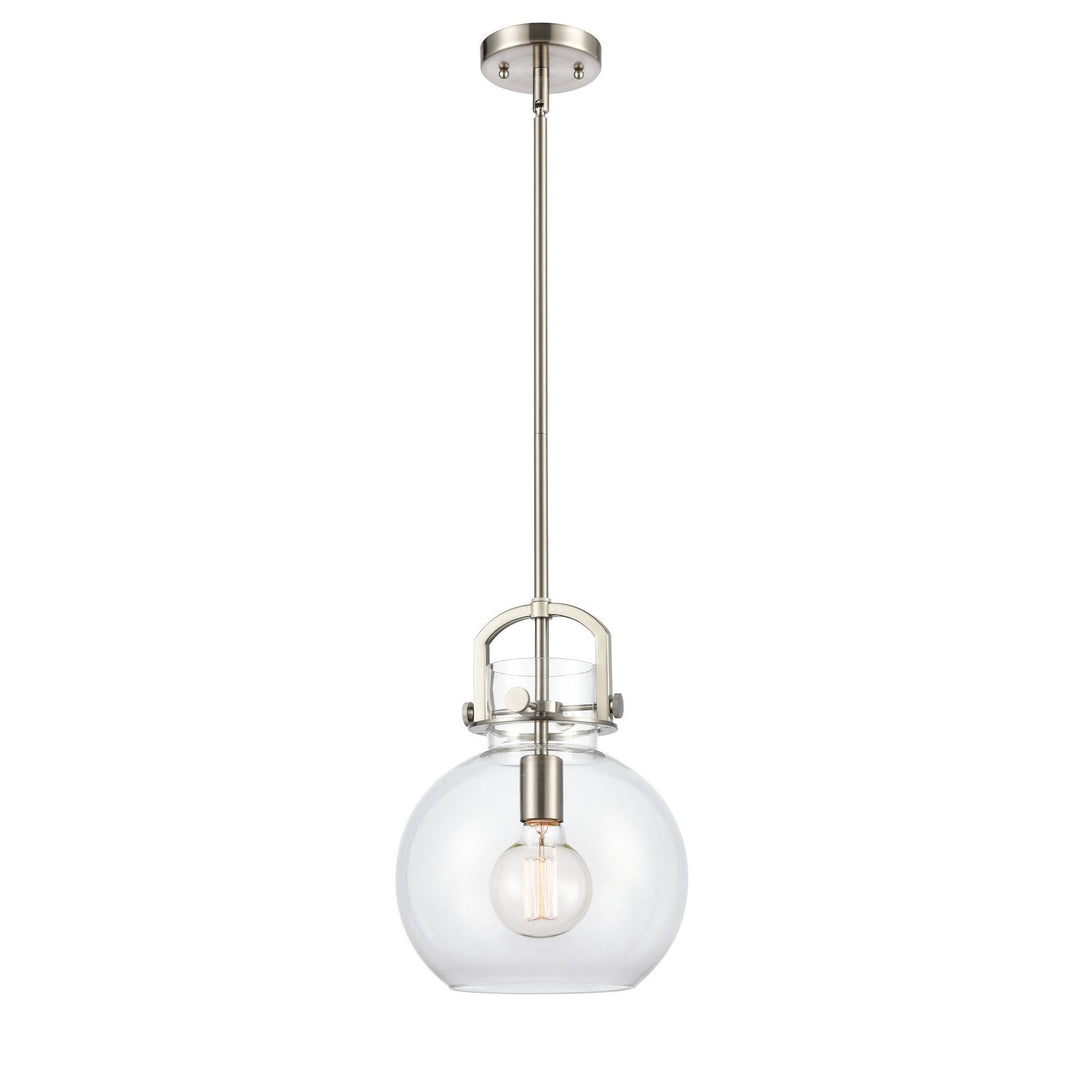 Innovations Newton 410-1S-SN-10CL-LED Pendant Light - Brushed Satin Nickel