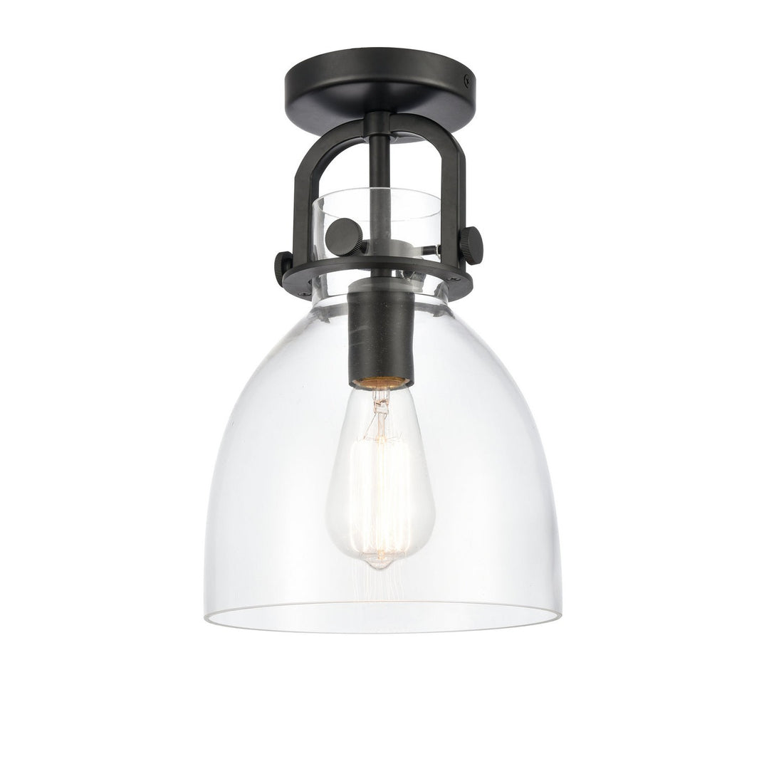 Innovations Newton 412-1F-BK-8CL-LED Ceiling Light - Matte Black