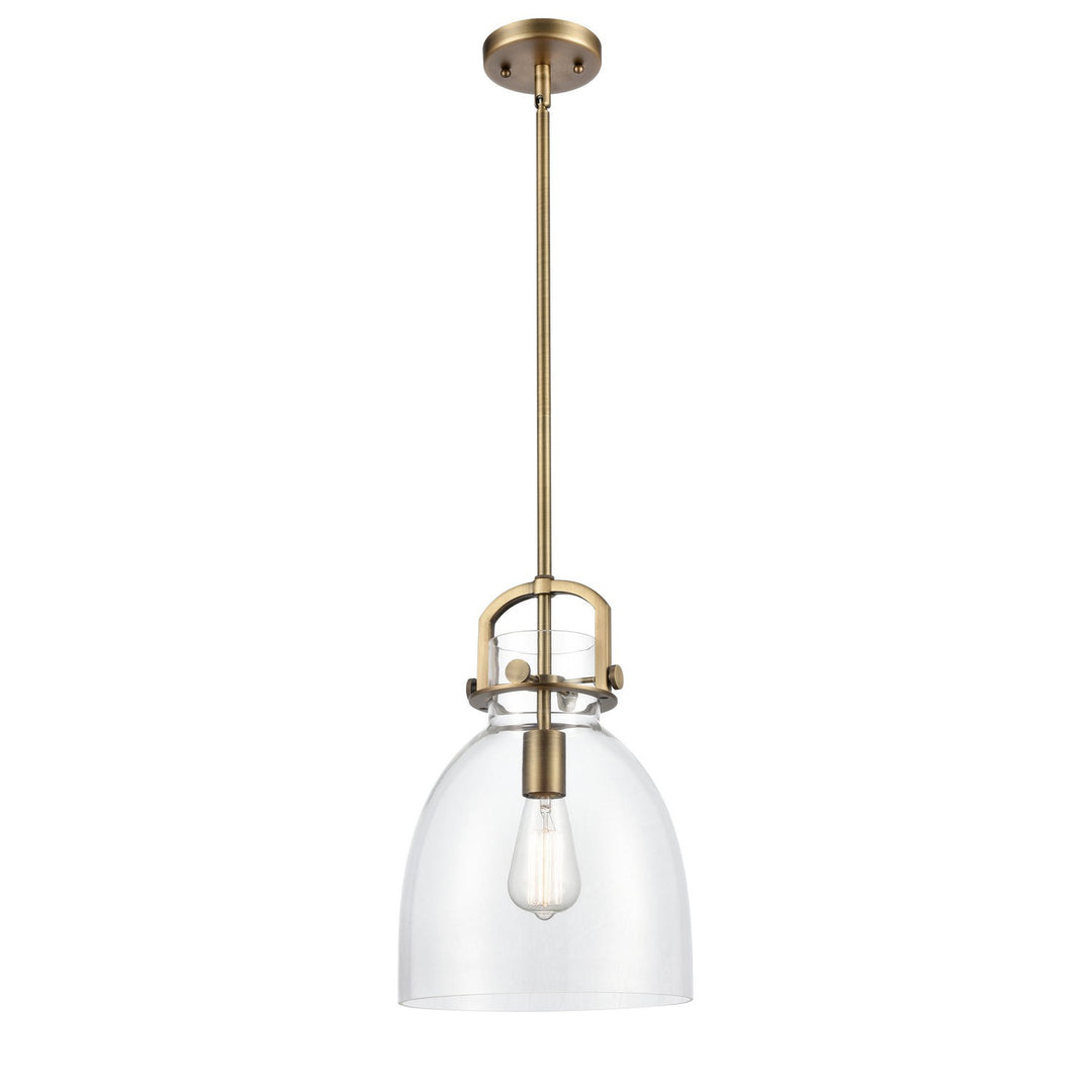 Innovations Newton 412-1S-BB-10CL-LED Pendant Light - Brushed Brass