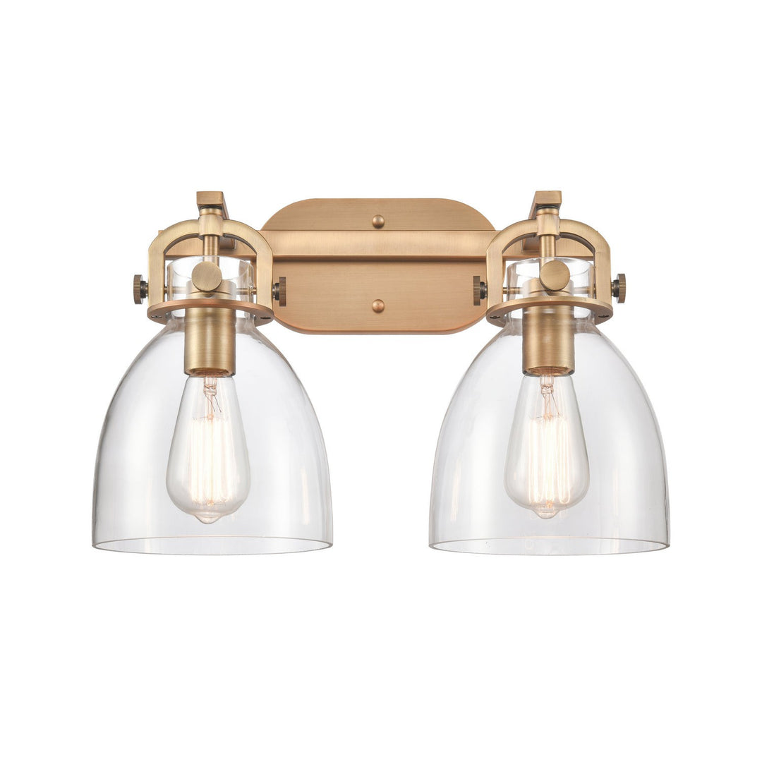 Innovations Newton 412-2W-BB-7CL-LED Bath Vanity Light 17 in. wide - Brushed Brass