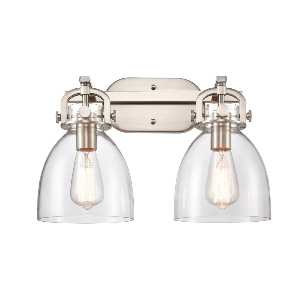 Innovations Newton 412-2W-SN-7CL-LED Bath Vanity Light 17 in. wide - Brushed Satin Nickel