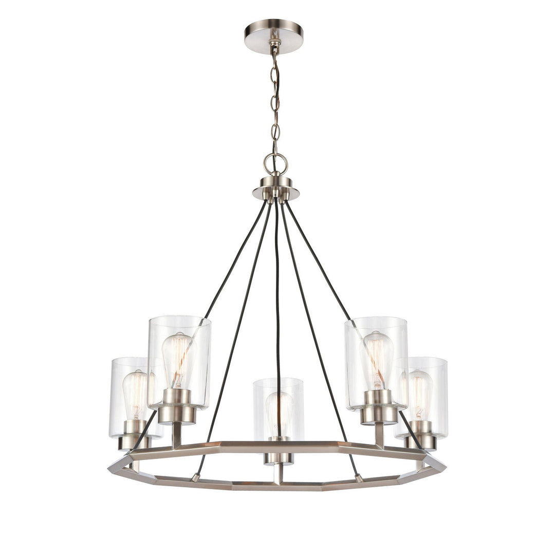 Innovations Mila 441-5CH-BSN-G4412 Chandelier Light - Black Satin Nickel