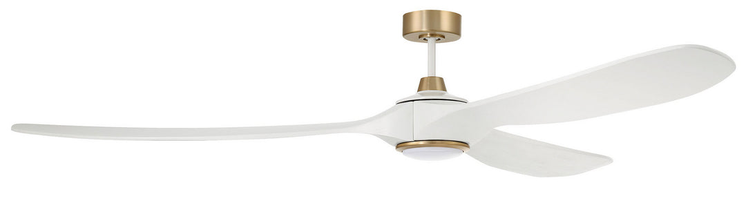 Craftmade Envy 84 EVY84WSB3 Ceiling Fan 84 - White/Satin Brass, White/White/