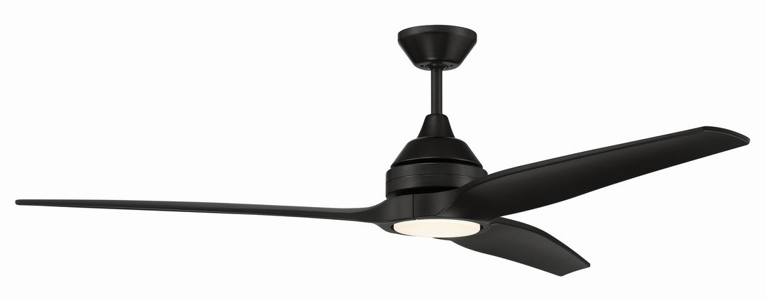 Craftmade Limerick Indoor/Outdoor LIM60FB3 Ceiling Fan 60 - Flat Black, Flat Black/Flat Black/