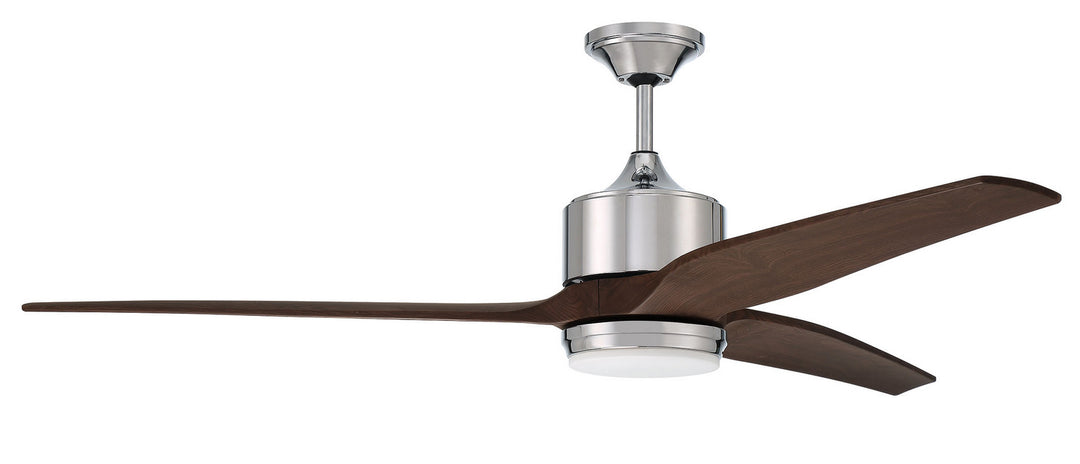 Craftmade Mobi MOB60CH3 Ceiling Fan 60 - Chrome, Walnut/