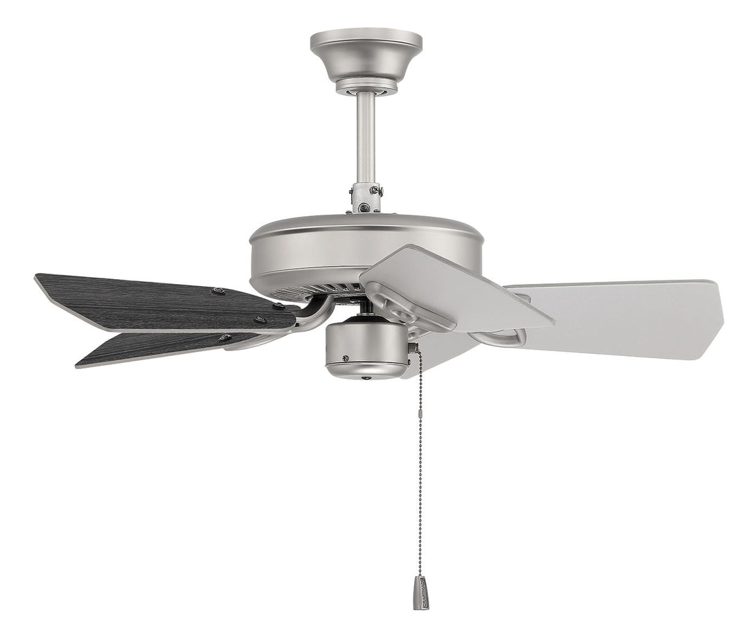 Craftmade Piccolo PI30BN5 Ceiling Fan 30 - Brushed Satin Nickel, Brushed Nickel/Greywood/